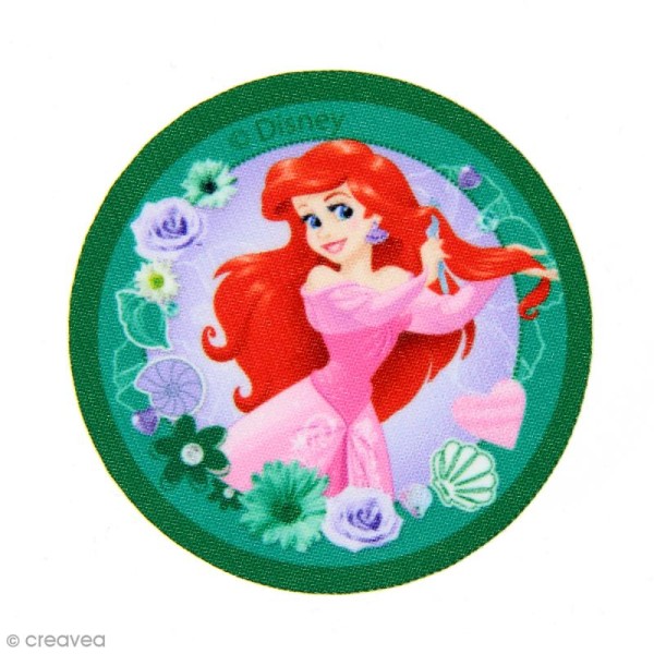 Ecusson imprimé thermocollant - Princesses Disney - Ariel - Photo n°1