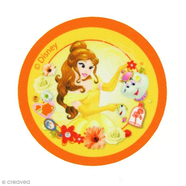 Ecusson imprimé thermocollant - Princesses Disney - Belle - Photo n°1