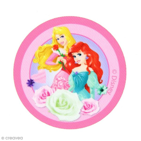Ecusson imprimé thermocollant - Princesses Disney - Aurore et Ariel - Photo n°1