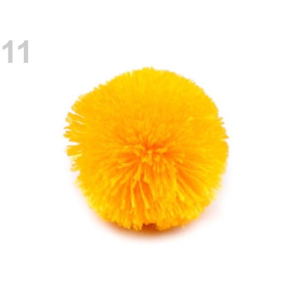 2pc (10) Jaune Pom Pom Ø5cm, de Chrysanthèmes, de Vêtements, de Chaussures Décor Et les Accessoires, - Photo n°1
