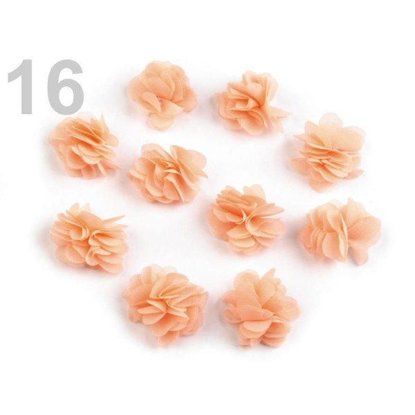 2pc 16 Saumon Buff Fleur Décorative Ø30mm À Coudre Ou à coller, d'Autres Fleurs Coudre, Vêtements, C - Photo n°1