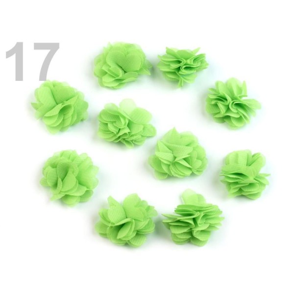 2pc 17 Sap Vert Fleur Décorative Ø30mm À Coudre Ou à coller, d'Autres Fleurs Coudre, Vêtements, Chau - Photo n°1