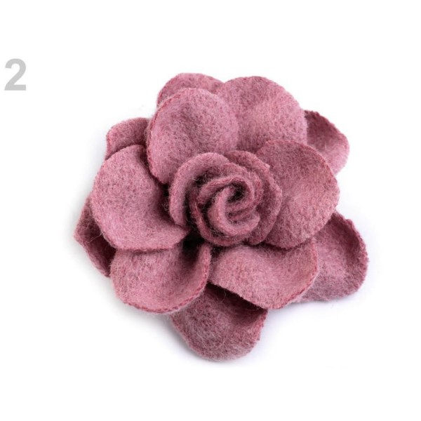 2pc 2 Vintage Laine Rose de Fleur de nombreuses applications. ø40mm, d'Autres Fleurs À Coudre Ou à c - Photo n°1