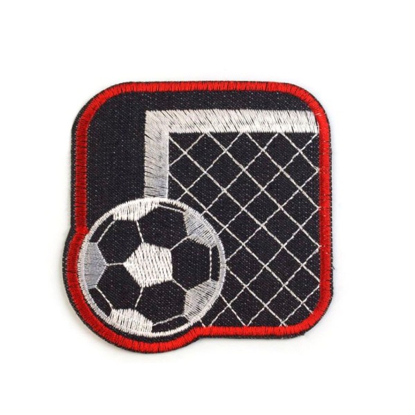 2pc Fer Rouge Sur Patch Soccer Objectif, le Fer-sur les Patchesand Coudre sur les taches, Coudre-sur - Photo n°1