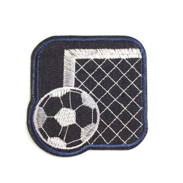 2pc de Fer Bleu Sur Patch Soccer Objectif, le Fer-sur les Patchesand Coudre sur les taches, Coudre-s - Photo n°1