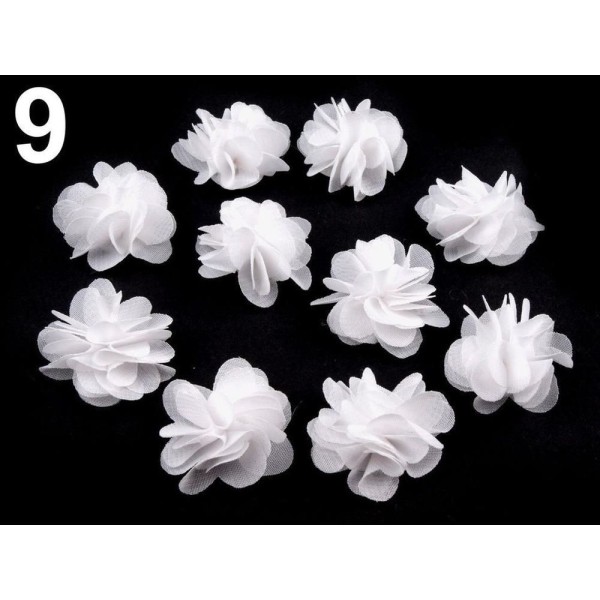 2pc 9 Blanc Fleur Décorative Ø30mm À Coudre Ou à coller, d'Autres Fleurs Coudre, Vêtements, Chaussur - Photo n°1