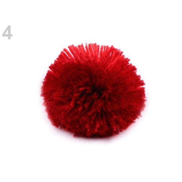 2pc (9) Rouge Pom Pom Ø5cm, de Chrysanthèmes, de Vêtements, de Chaussures Décor Et les Accessoires, - Photo n°1