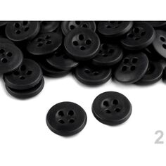Ensemble en velours boutons noir Boucle en Métal Tige Couture Accessoires Taille 40 mm.
