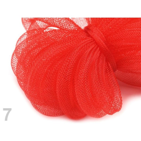 3m Lumière Rouge Crinoline Maille Tube, Décor de Bricolage, en Plastique Net Fil Cordon de 8mm Avec - Photo n°1