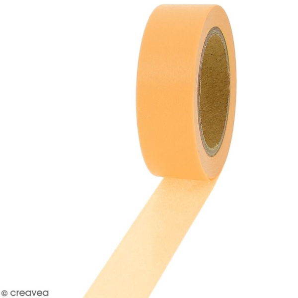 Masking tape Orange uni - 1,5 cm x 10 m - Photo n°1