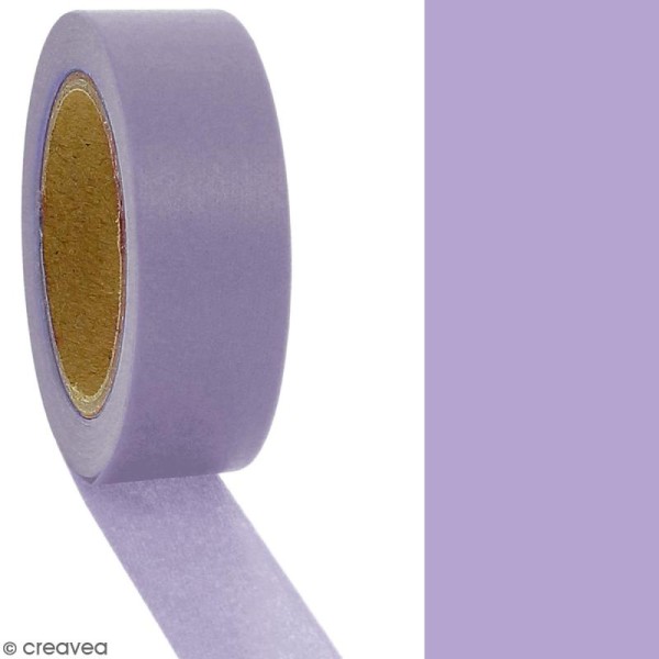 Masking tape Violet clair uni - 1,5 cm x 10 m - Photo n°2