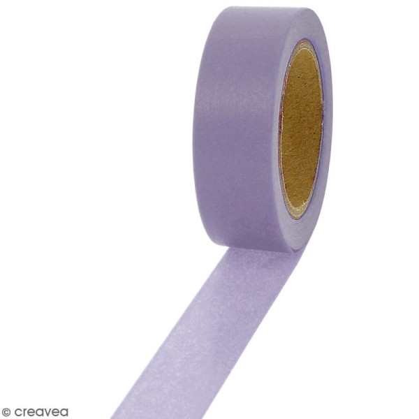 Masking tape Violet clair uni - 1,5 cm x 10 m - Photo n°1