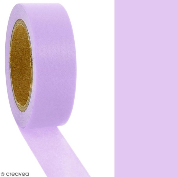 Masking tape Violet lila uni - 1,5 cm x 10 m - Photo n°2