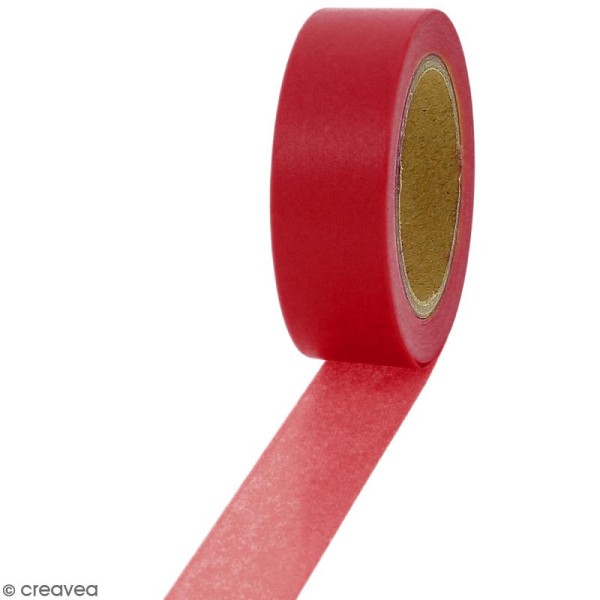 Masking tape Rouge bordeaux uni - 1,5 cm x 10 m - Photo n°1