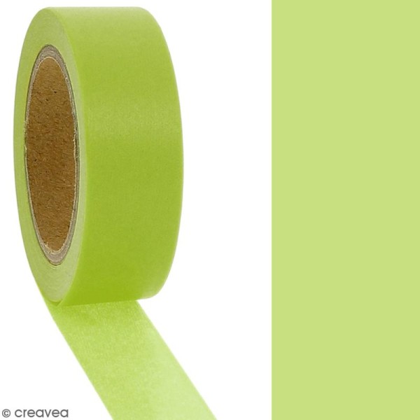 Masking tape Vert anis uni - 1,5 cm x 10 m - Photo n°2