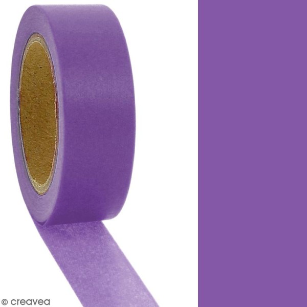 Masking tape Violet uni - 1,5 cm x 10 m - Photo n°2