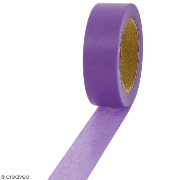 Masking tape Violet uni - 1,5 cm x 10 m - Photo n°1