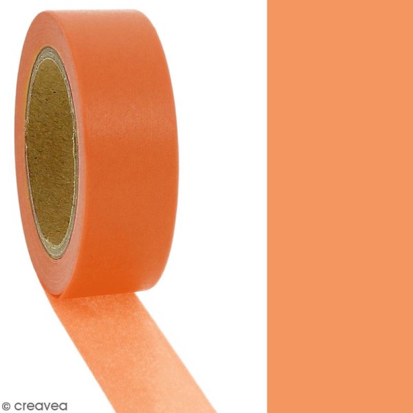 Masking tape Orange citrouille - 1,5 cm x 10 m - Photo n°2