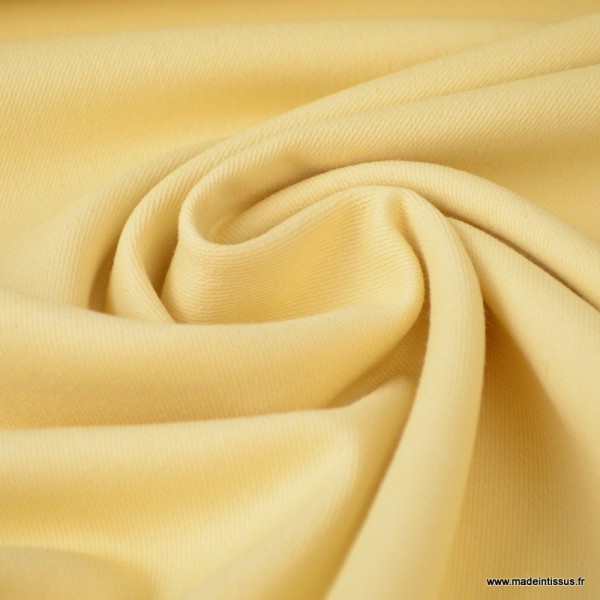 Tissu jean stretch coloris jaune x1m - Photo n°2
