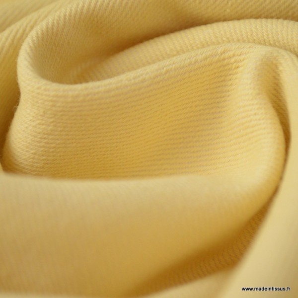Tissu jean stretch coloris jaune x1m - Photo n°3