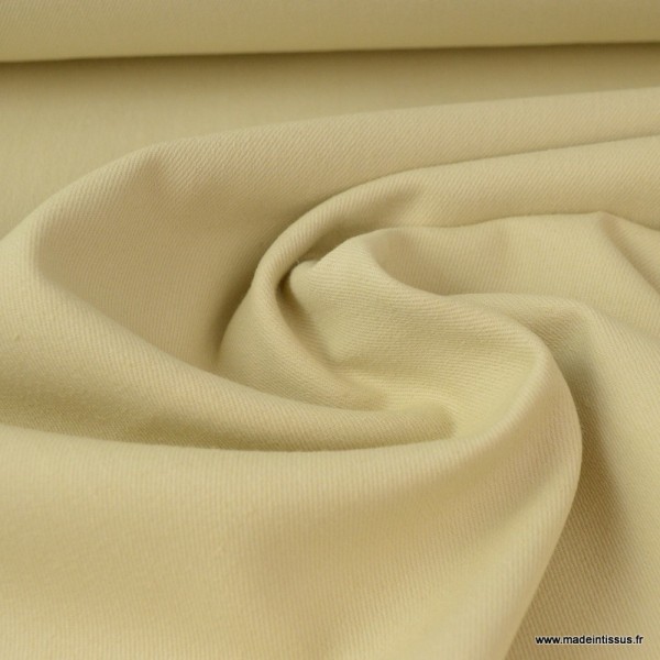 Tissu jean stretch coloris beige x1m - Photo n°2