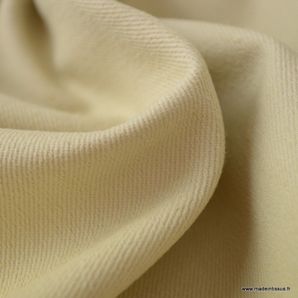 Tissu jean stretch coloris beige x1m - Photo n°3
