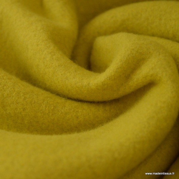 Tissu Polaire BIO coton Moutarde - Photo n°3