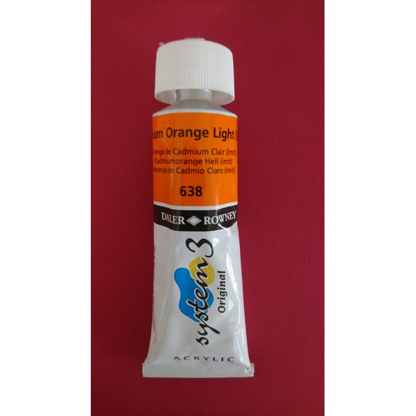 Peinture Acrylic System 3 Daler Rowney Orange de cadmium clair 638 - Photo n°1