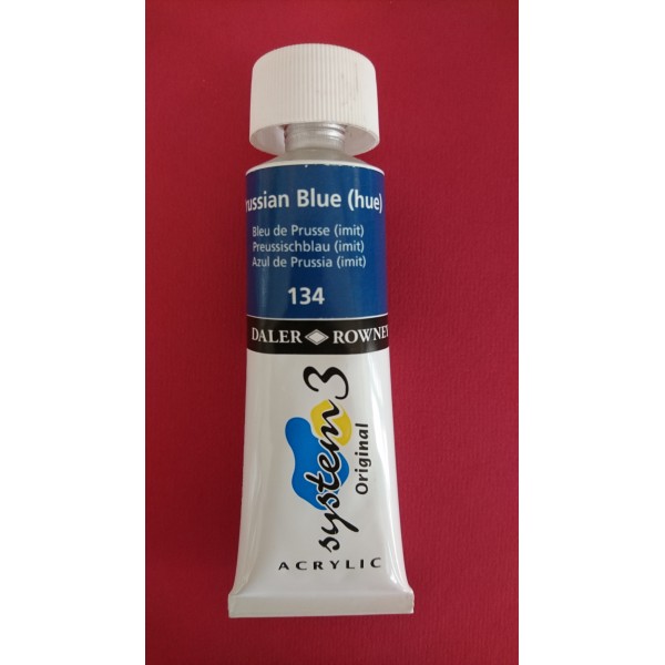 Peinture Acrylic System 3 Daler Rowney Bleu de prusse 134 - Photo n°1