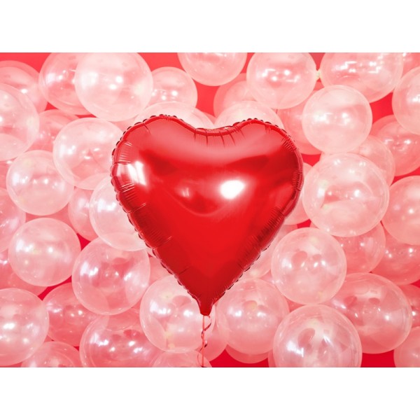 Ballon métallique coeur rouge - Photo n°3