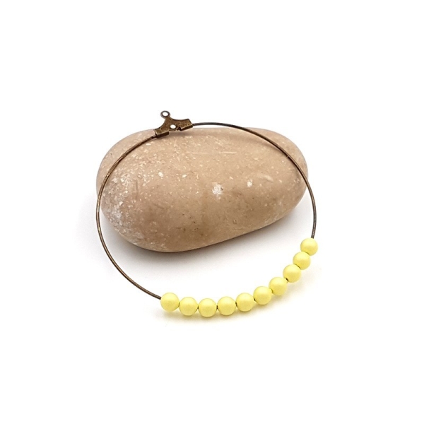 10 Perles Swarovski 4mm Pastel Yellow Pearl - Photo n°1