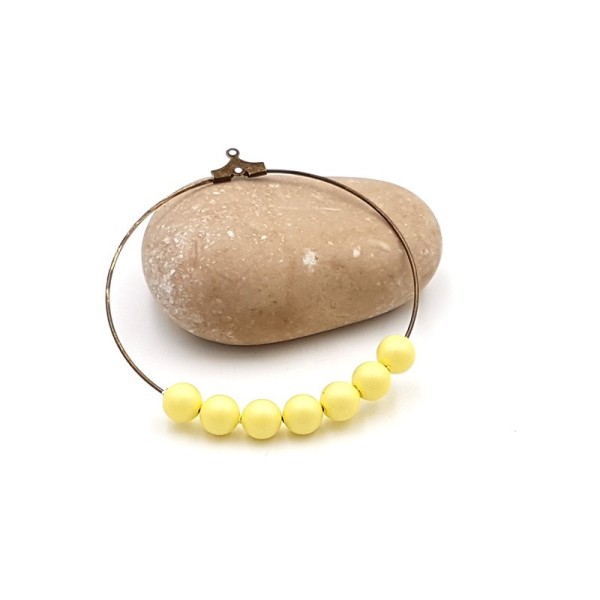 10 Perles Swarovski 6mm Pastel Yellow Pearl - Photo n°1
