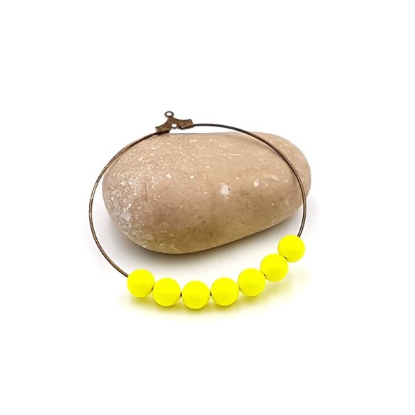 10 Perles Swarovski 6mm Crystal Neon Yellow Pearl - Photo n°1