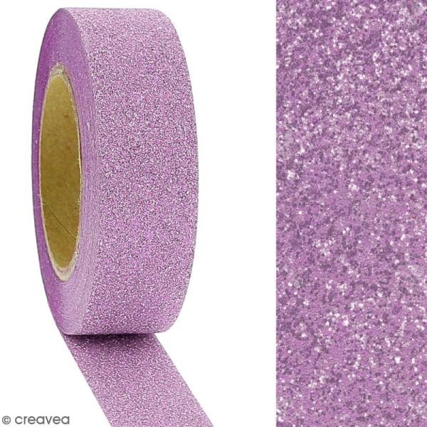 Masking tape Glitter Violet - Résistant - 1,5 cm x 10 m - Photo n°2