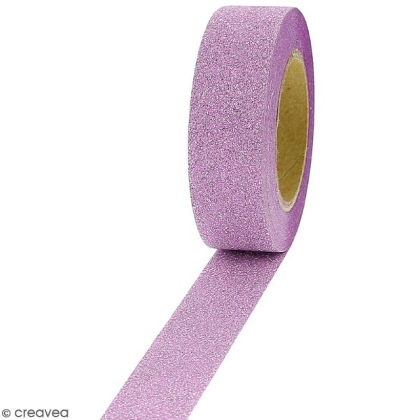 Masking tape Glitter Violet - Résistant - 1,5 cm x 10 m - Photo n°1