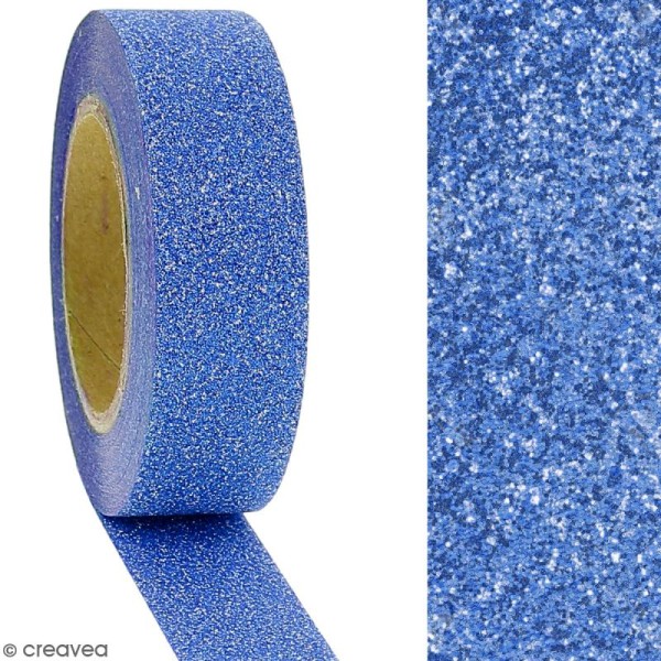 Masking tape Glitter Bleu - Résistant - 1,5 cm x 10 m - Photo n°2