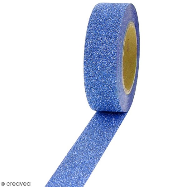 Masking tape Glitter Bleu - Résistant - 1,5 cm x 10 m - Photo n°1