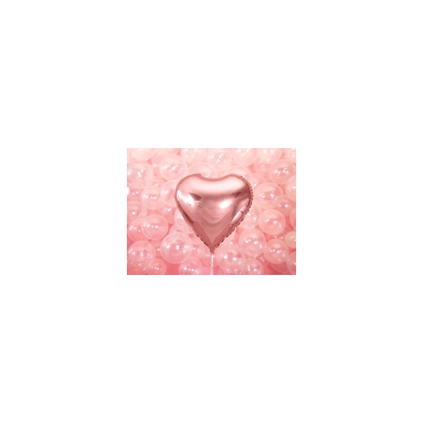 Ballon métallique coeur rose - Photo n°3