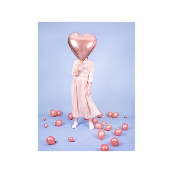 Ballon métallique coeur rose - Photo n°4