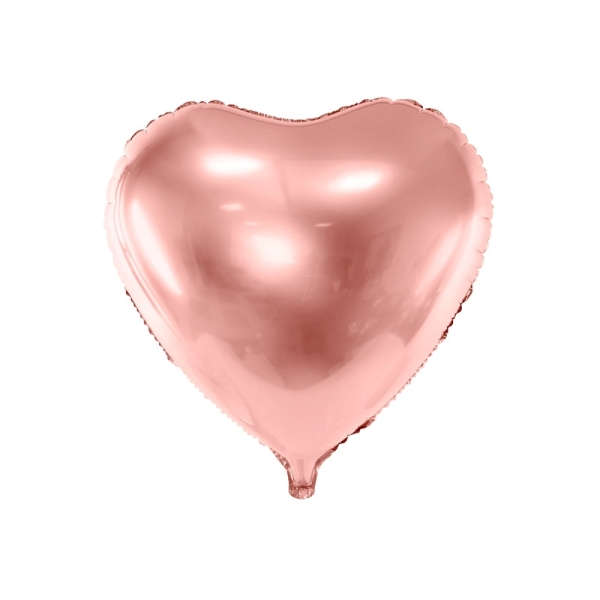 Ballon métallique coeur rose - Photo n°1
