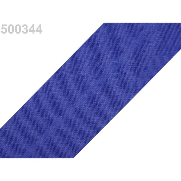 25m 500 344 Olympian Blue Seule Fois les Biais Coton Largeur 30mm, Et les Autres bandes Pliées, Merc - Photo n°1