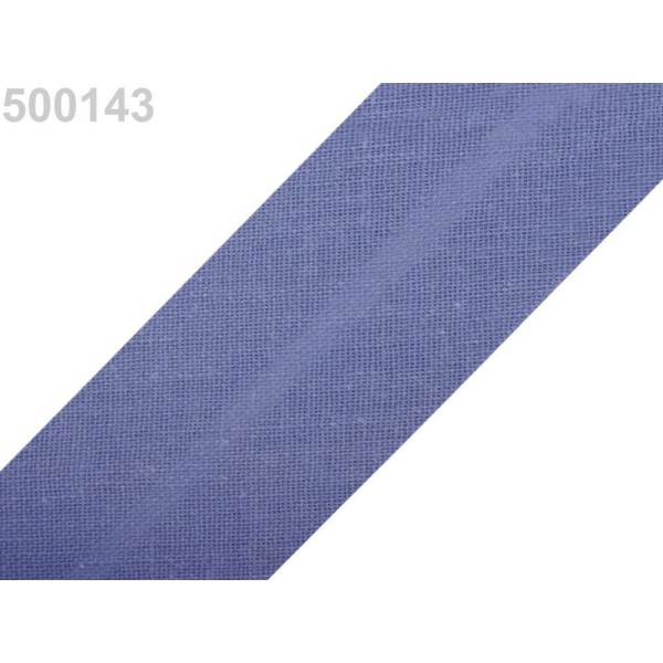 25m 500 143 Danube Bleu Seul Pli de Biais de Coton Largeur 30mm, Et les Autres bandes Pliées, Mercer - Photo n°1