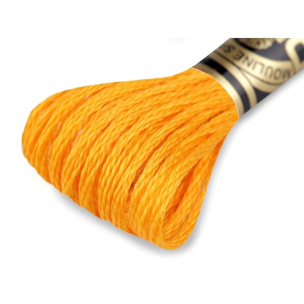 1pc Orange-jaune Fils de Broderie Dmc Mouliné Spécial Coton, Mouline, du Tricot, du Crochet, de la M - Photo n°1