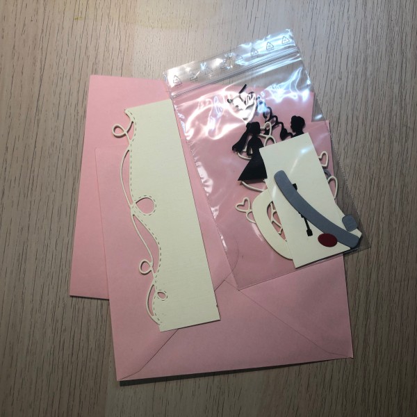 Kit scrapbooking, carte de mariage, 13,5/13,5 cm - Photo n°2