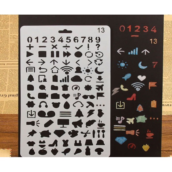1pc Numéros Internet Emoji en Plastique Décoration de la Maison Modèle de la Règle de Bricolage Cart - Photo n°2