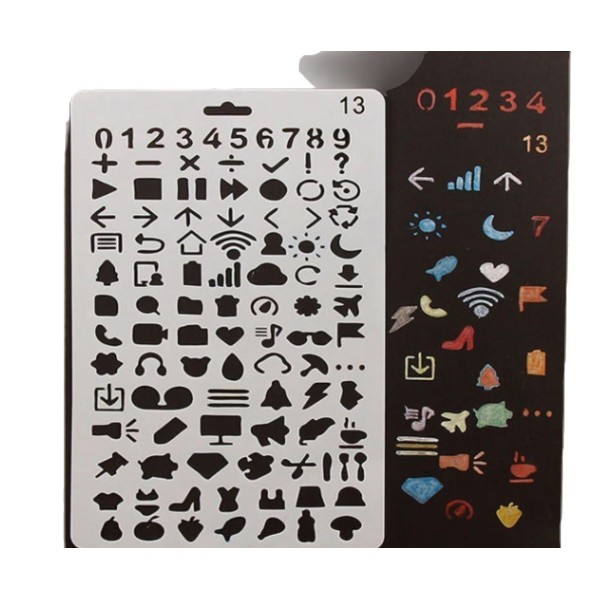 1pc Numéros Internet Emoji en Plastique Décoration de la Maison Modèle de la Règle de Bricolage Cart - Photo n°1