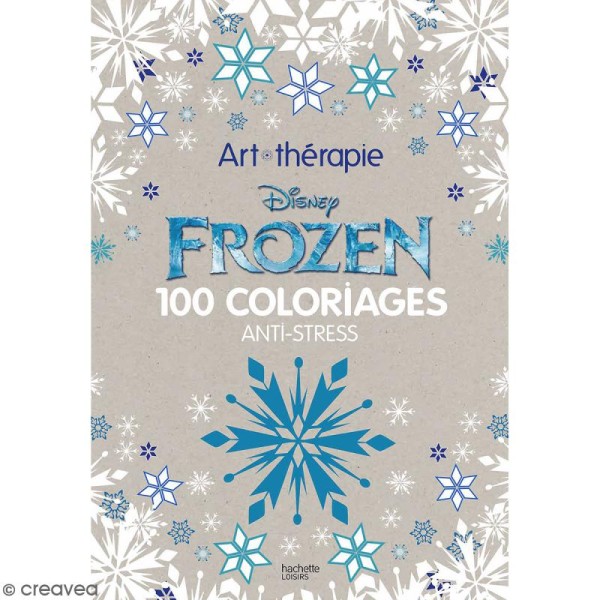 Livre coloriage adulte anti-stress - A4 - Frozen Reine des Neiges - 100 coloriages - Photo n°1
