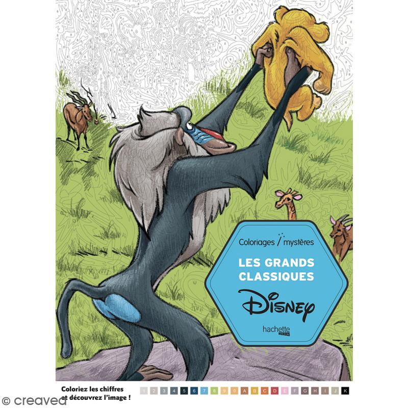 Livre coloriage adulte - A4 - Mystères classiques Disney - 100