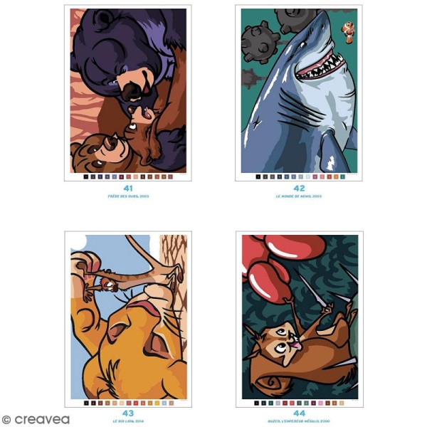 Livre coloriage adulte - A4 - Mystères classiques Disney - 100 coloriages au numéro - Photo n°2