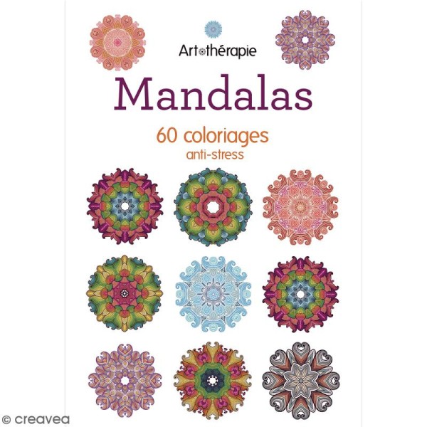 Bloc coloriage adulte anti-stress 21 x 14,5 cm - Mandalas - 60 coloriages - Photo n°1